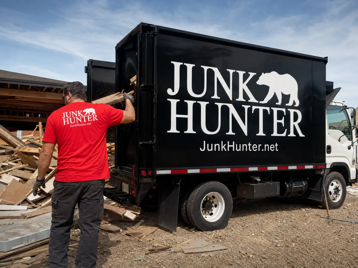 Construction Debris Removal — JunkHunter service (labeled placeholder; owner to replace with real photo)
